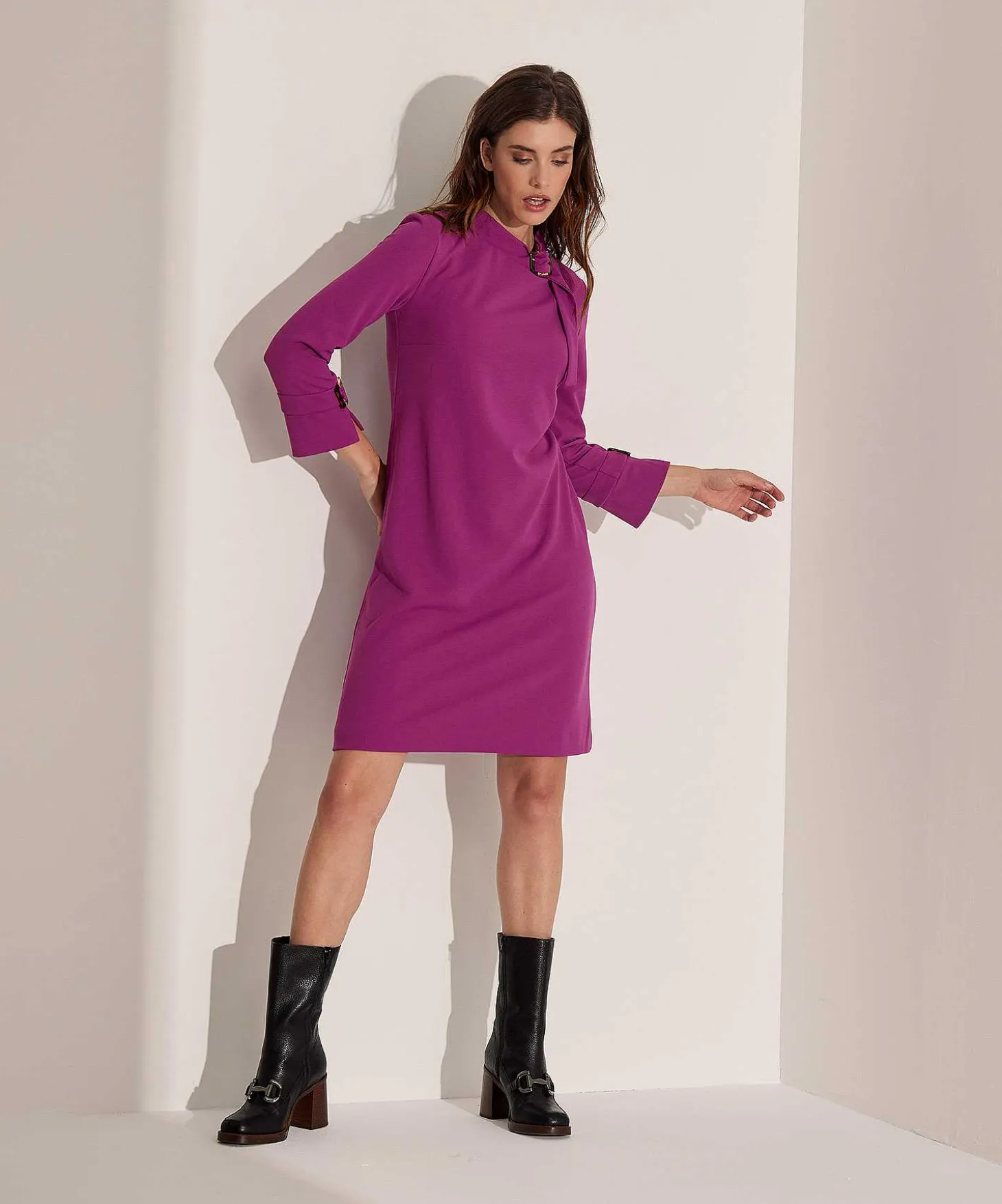 ana_alcazar_dress_standin_0.webp Dress Standing Collar*Ana Alcazar Fashion