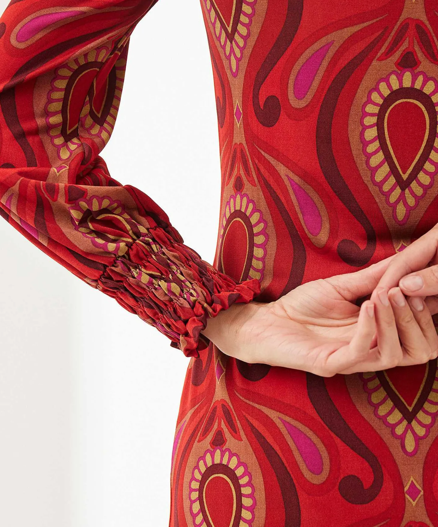 ana_alcazar_dress_vneck_s_3.webp Dress V-Neck Slinky Paisley*Ana Alcazar Outlet