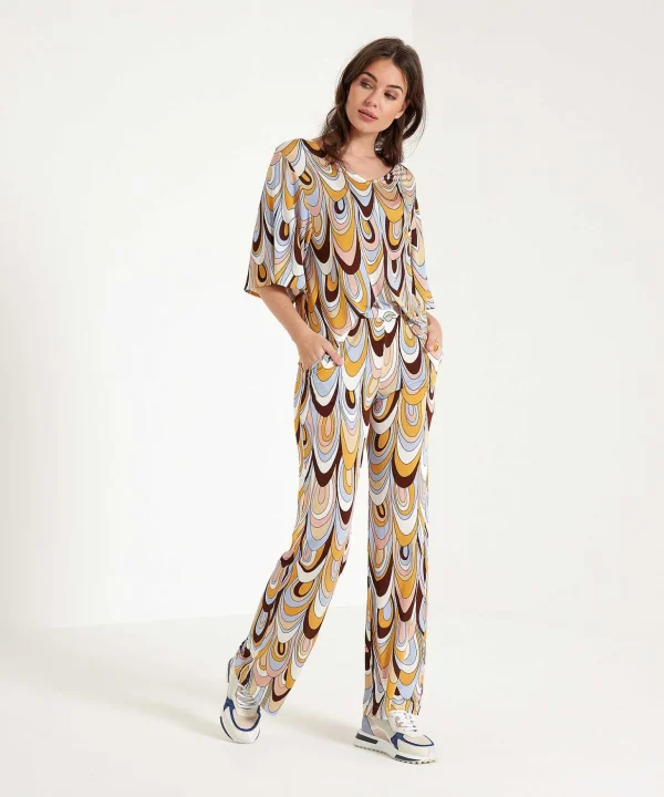 Slinky Palazzo Pants Retro Print*Ana Alcazar Clearance
