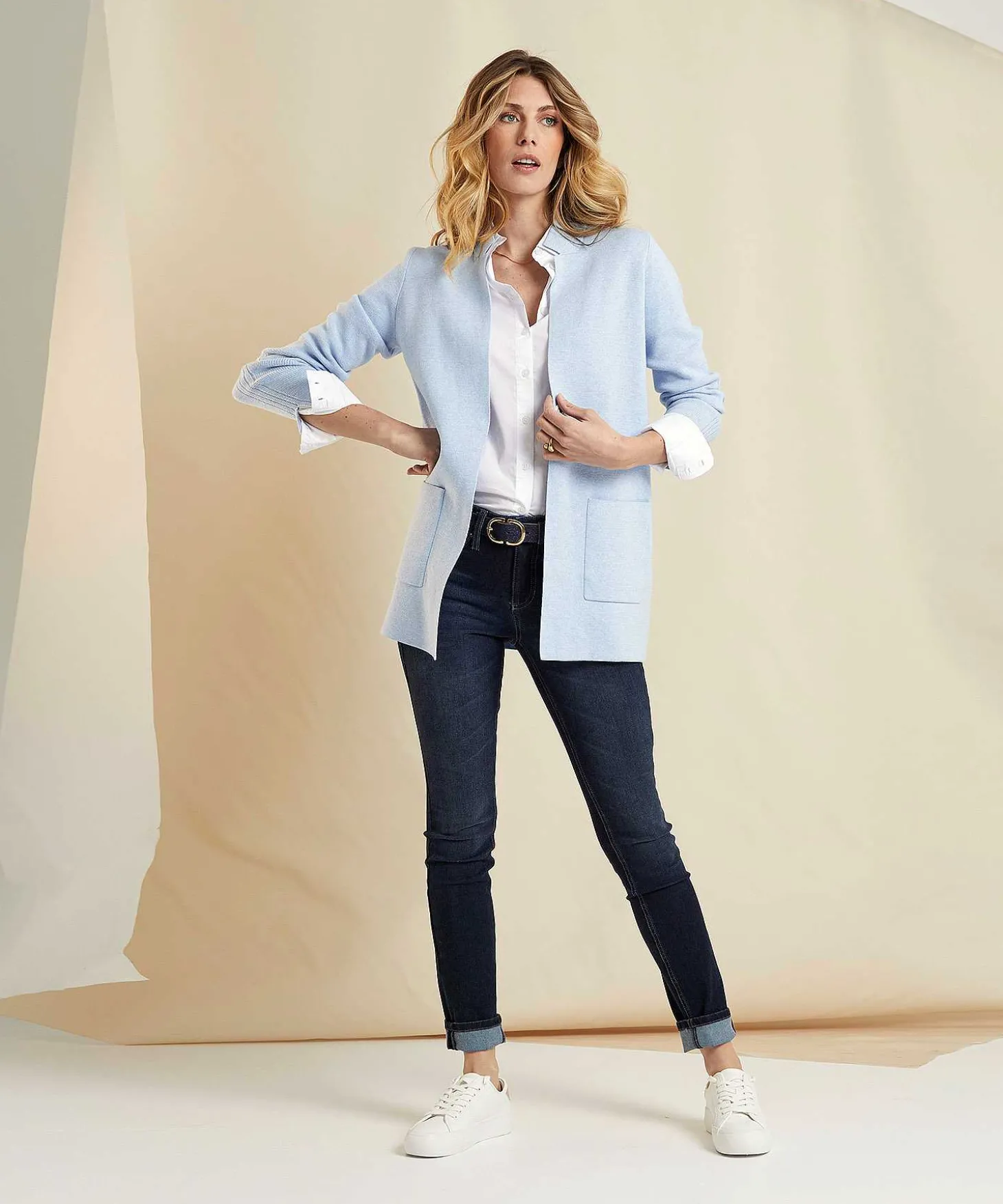 blazer_vest_medium_lengt_3.webp Blazer Vest Medium Length Puntaknit** Cheap