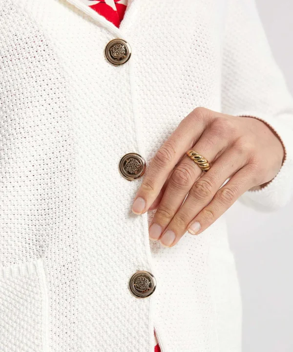 Blazer Vest Relief Knit** Fashion