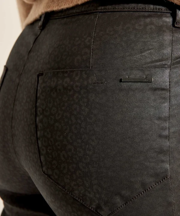 Coated Pants Panther Print Maron S*Brax Cheap