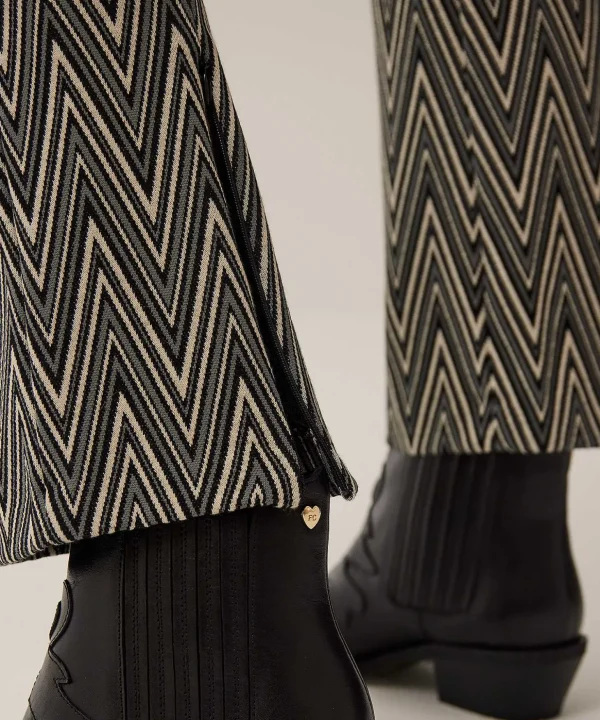 Jacquard Kick Flare Trousers Malou*Brax Store