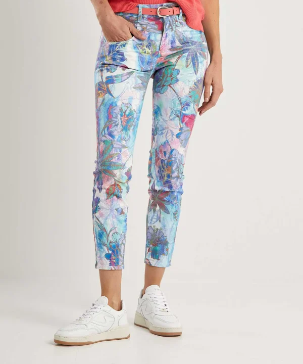 Skinny Jeans Flower Print Ana*Brax New