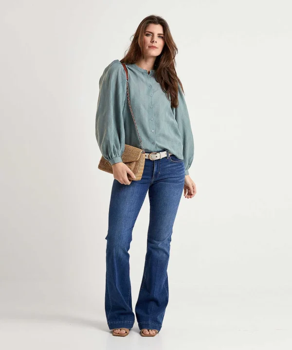 Blouse Puff Sleeve Rikki Geo*By-Bar Sale