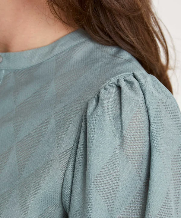 Blouse Puff Sleeve Rikki Geo*By-Bar Sale