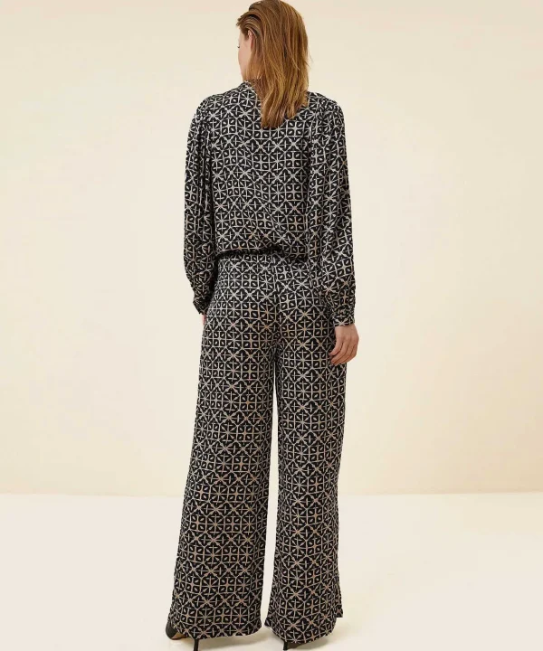 Wide Leg Pants Flashprint Mara*By-Bar New
