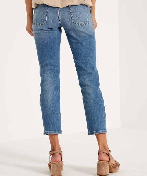 Cropped Jeans Piper Rhinestone Detail*Cambio Best Sale