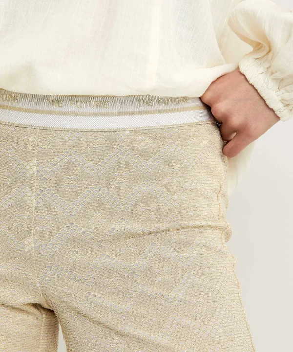 Flared Pants Lace Lurex Francis*Cambio Online