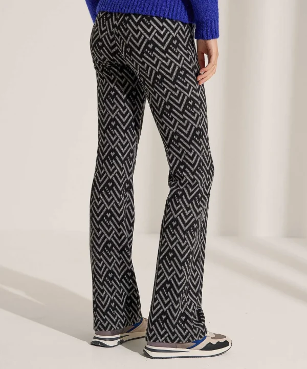 Flared Tregging Geo Flower*Cambio Outlet