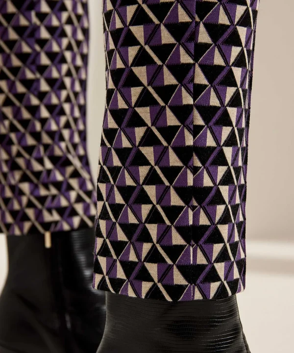 Jacquard Trousers Graphic Ros*Cambio Sale