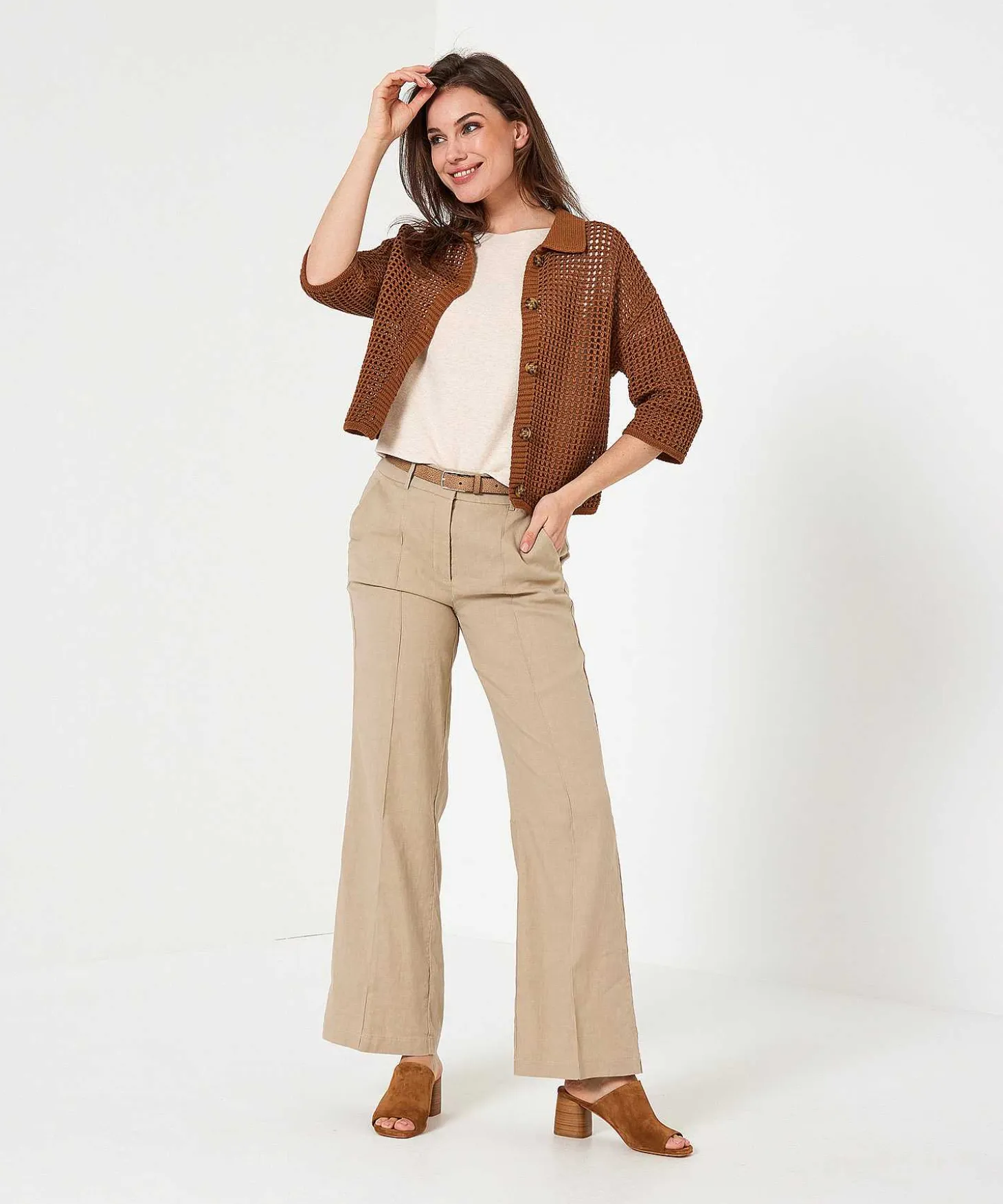 cambio_wide_leg_pants_lin_0.webp Wide Leg Pants Linen Mix Amelie*Cambio Sale