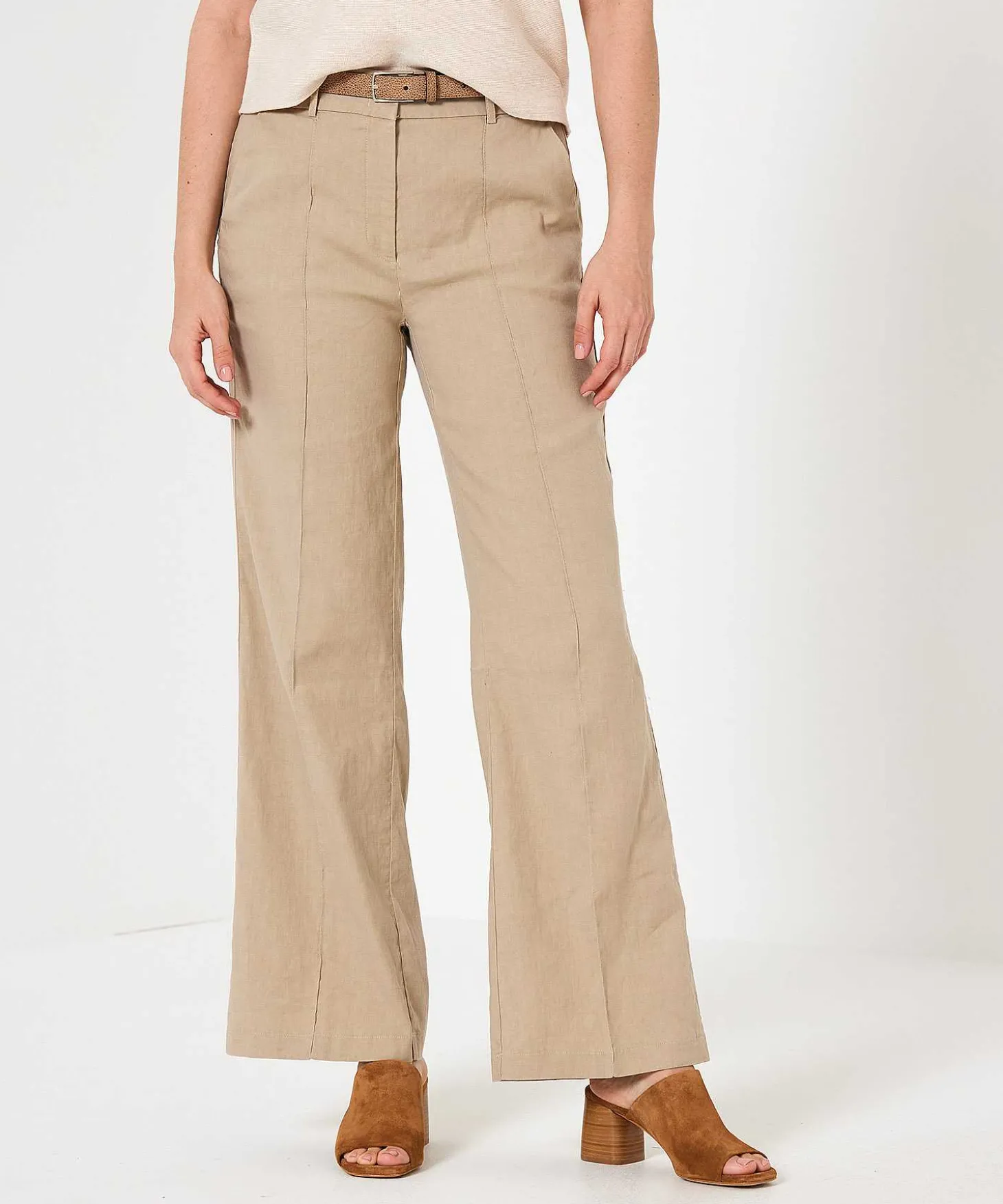 cambio_wide_leg_pants_lin_1.webp Wide Leg Pants Linen Mix Amelie*Cambio Sale