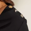 Blouse Waterfall Neck Buttons*Caroline Biss Outlet