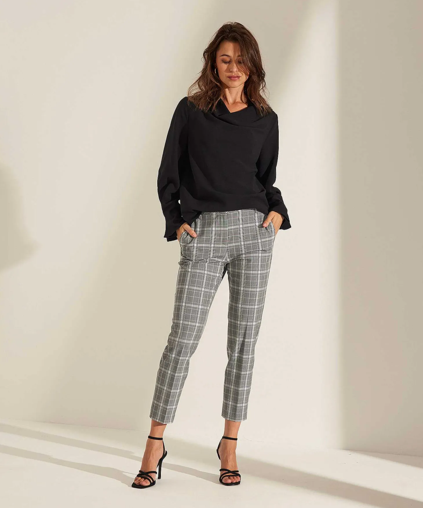 caroline_biss_blouse_wate_2.webp Blouse Waterfall Neck Buttons*Caroline Biss Outlet