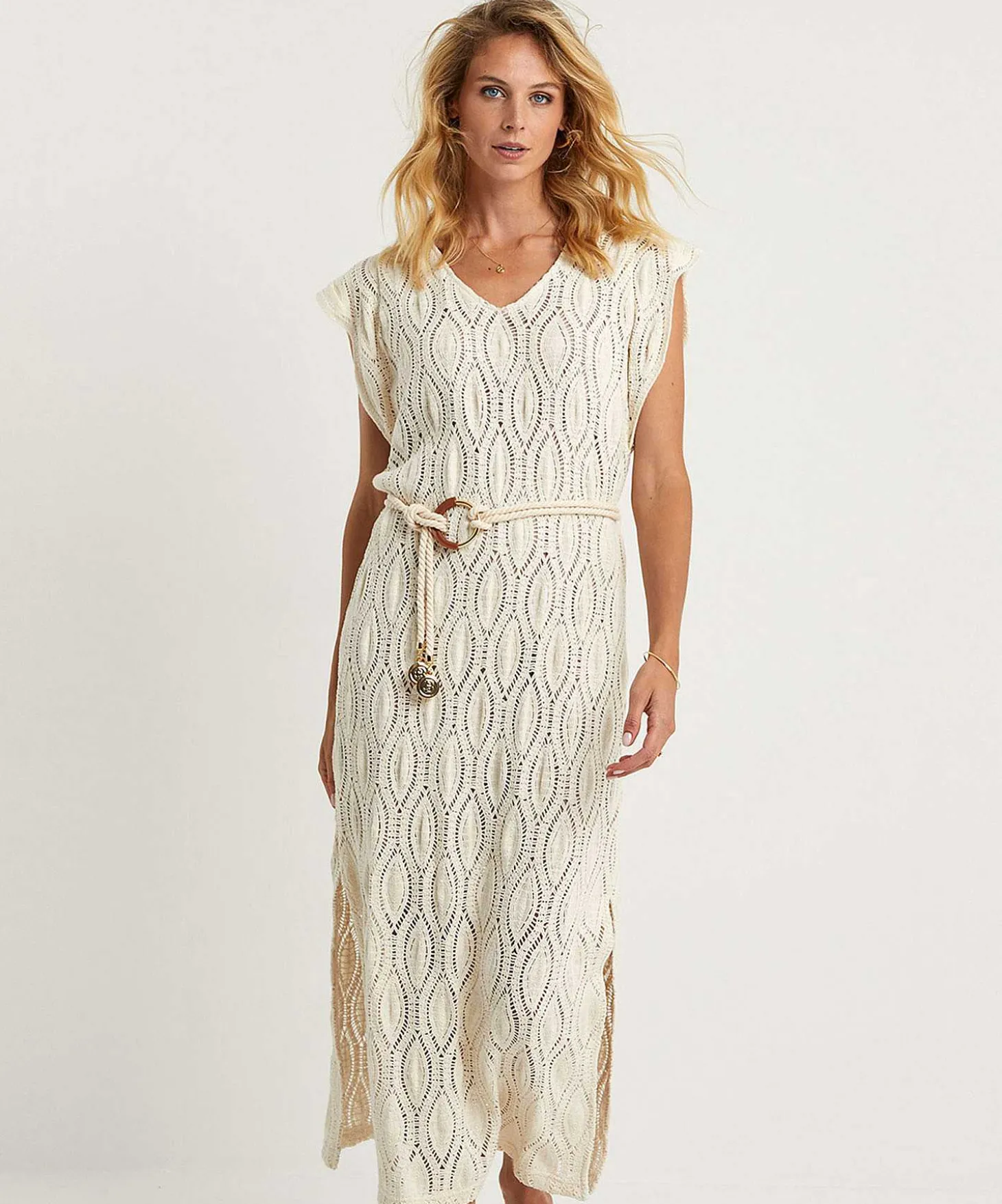 caroline_biss_crochet_dre_3.webp Crochet Dress With Belt*Caroline Biss Flash Sale