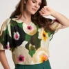Silky Blouse Fancy Flower*Caroline Biss Fashion