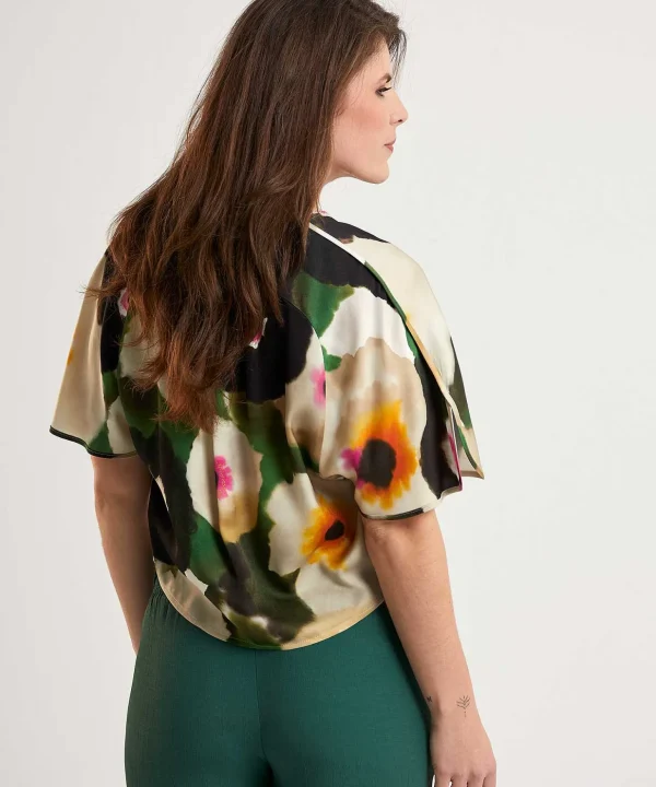 Silky Blouse Fancy Flower*Caroline Biss Fashion
