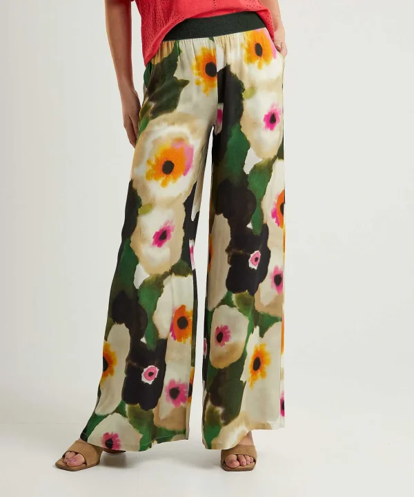 Silky Palazzo Pants Fancy Flower*Caroline Biss Best Sale