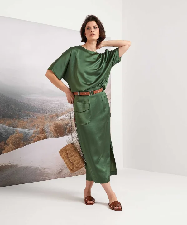 Silky Top Open Shoulder*Caroline Biss Cheap