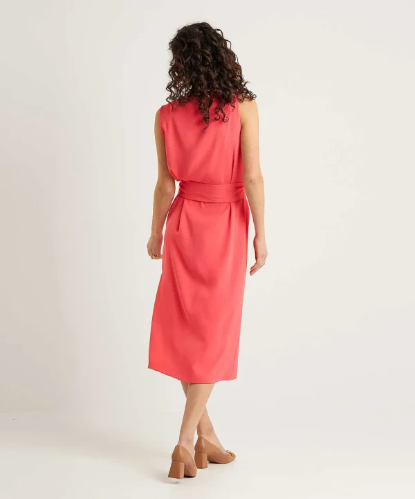 Sleeveless Dress Waterfall Neck*Caroline Biss Discount