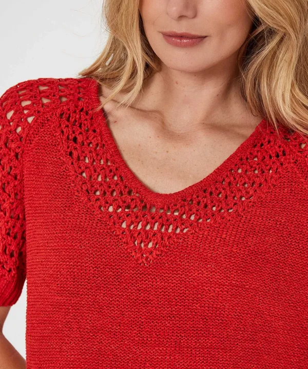 Sweater Ribbon Yarn Openwork*Caroline Biss Store