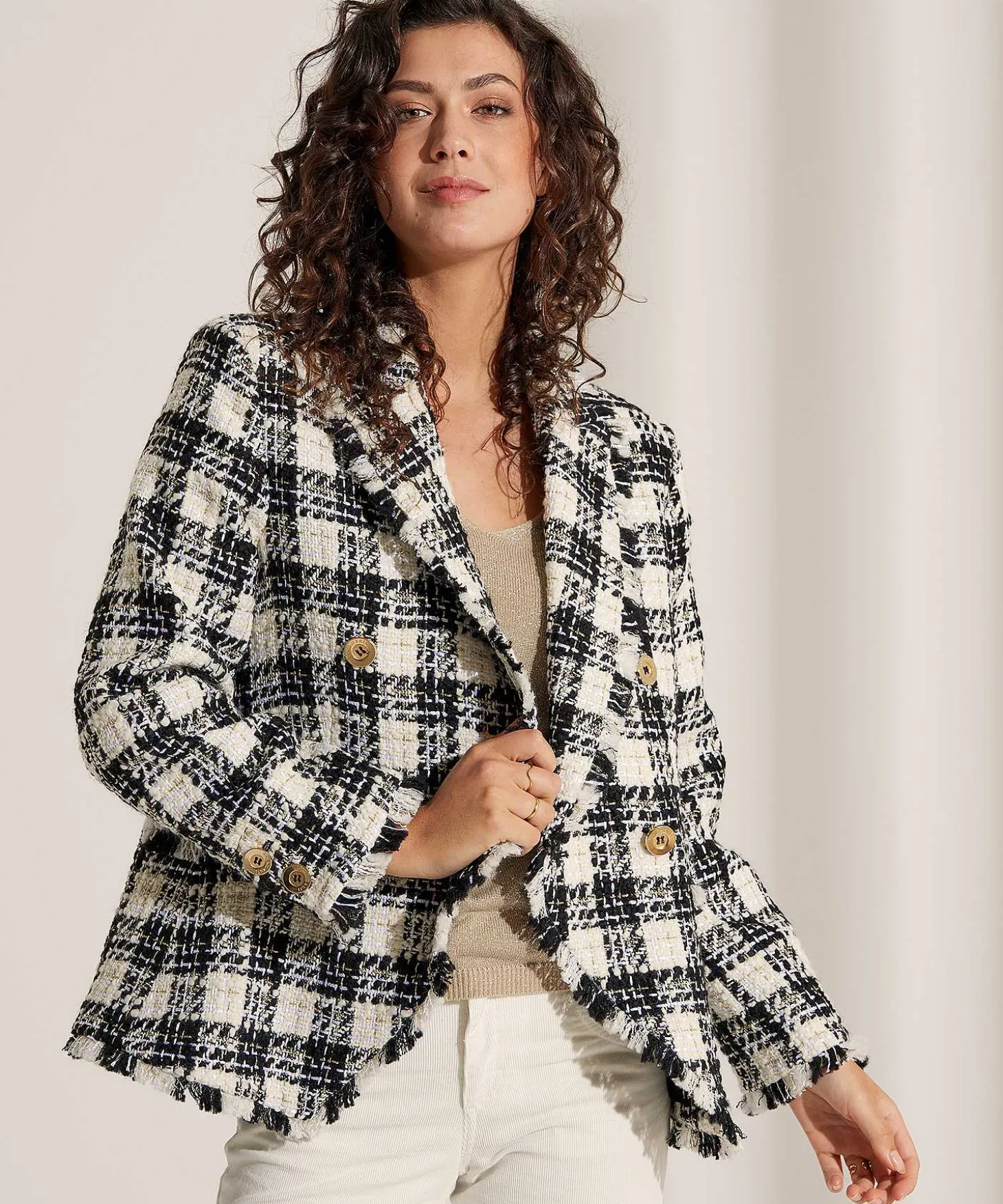 due_amanti_boucle_blazer__2.webp Boucle Blazer Lurex Lita*Due Amanti Clearance
