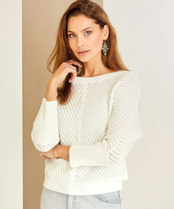 Sweater Openwork Batwing Sleeve*Emotions Outlet