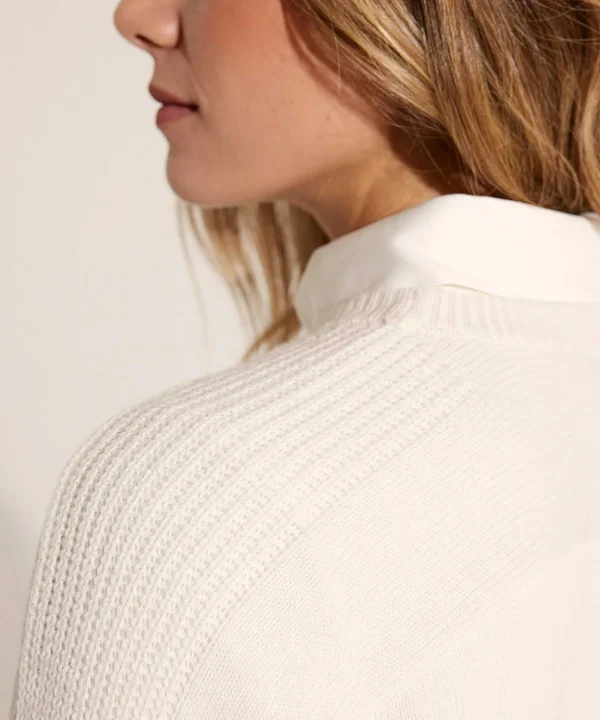 Sweater Wool Mix With Contrast Knit*Emotions Shop