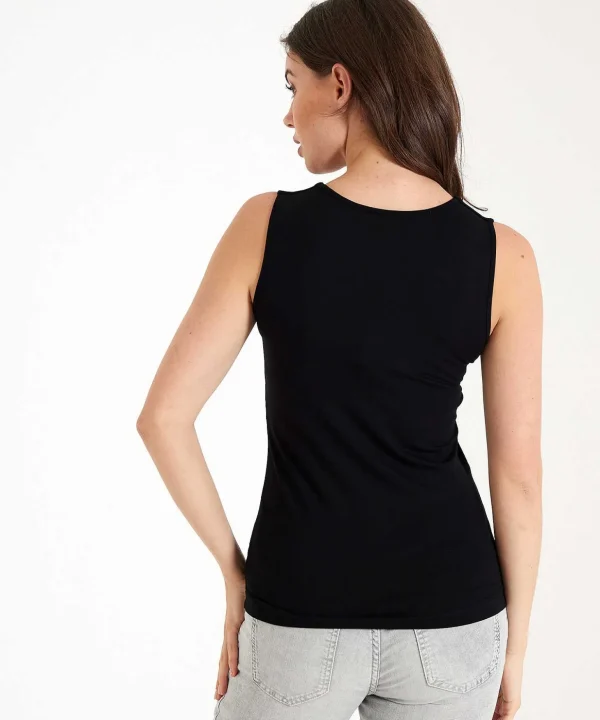 Essentials Double Panel Singlet V-Neck** Cheap