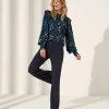 Blouse Floral Print Lurex Philo*Fabienne Chapot Cheap