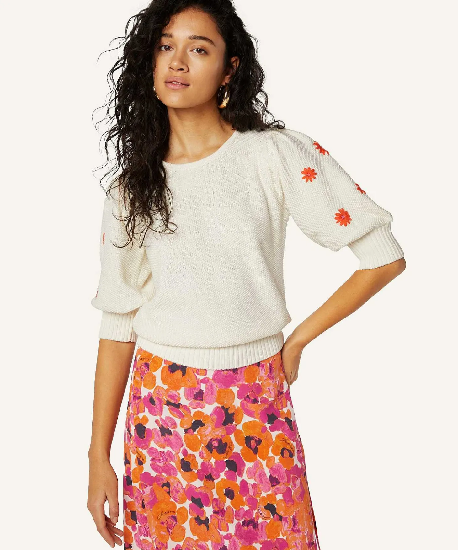 fabienne_chapot_short_sle_0.webp Short Sleeve Sweater Rice*Fabienne Chapot Sale