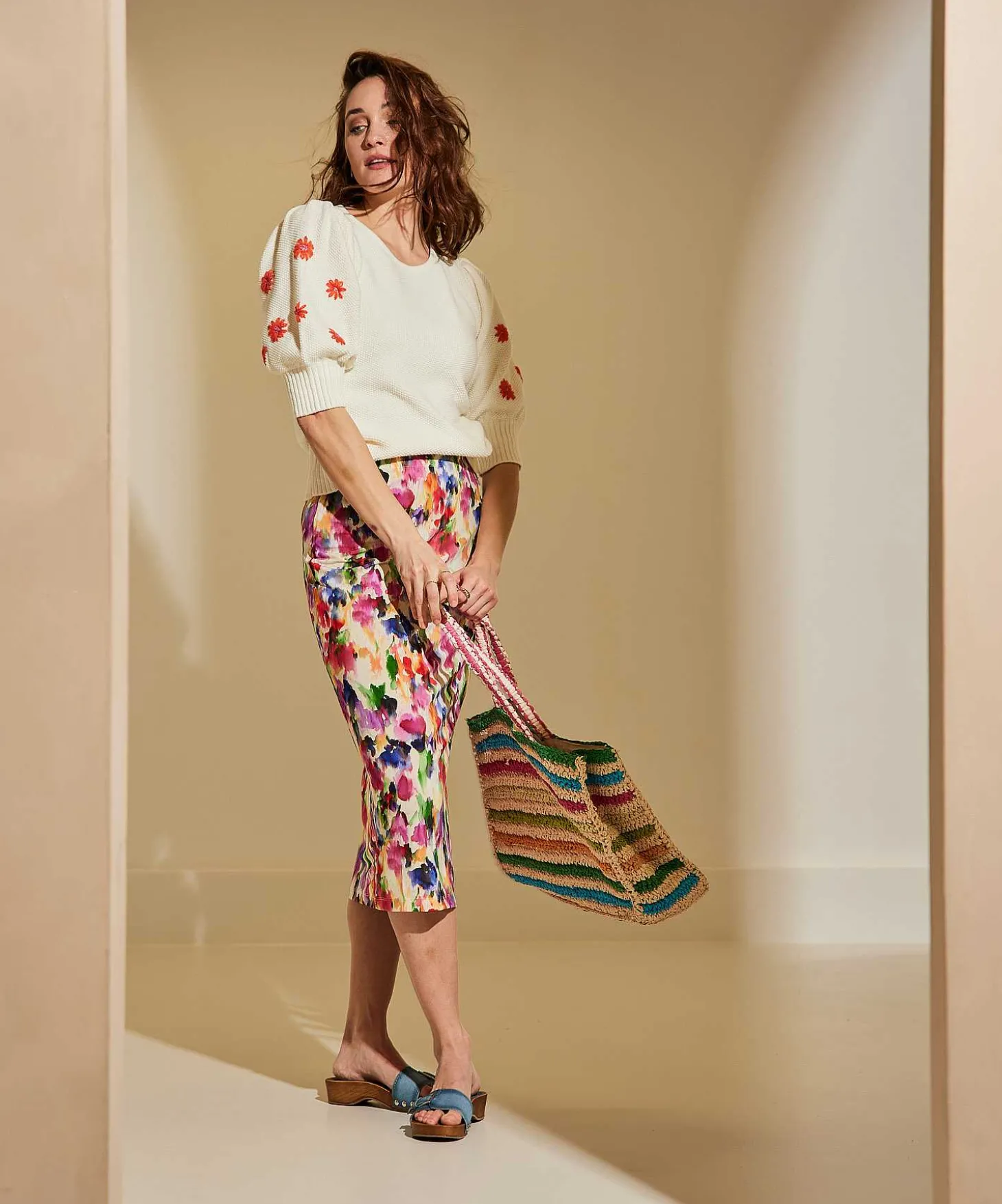 fabienne_chapot_short_sle_1.webp Short Sleeve Sweater Rice*Fabienne Chapot Sale