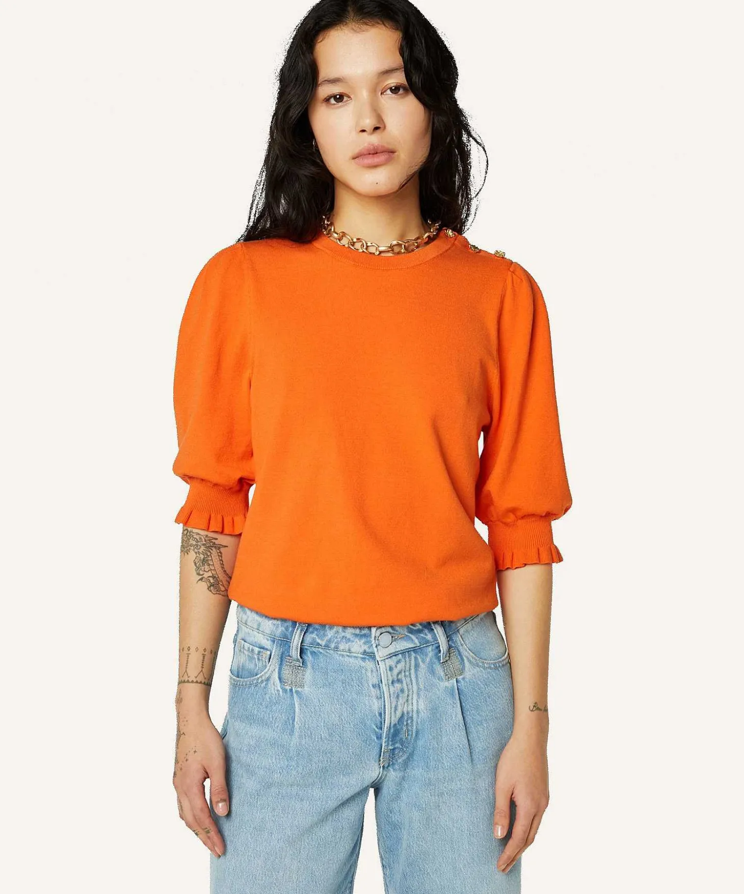 fabienne_chapot_sweater_b_0-1.webp Sweater Button Detail Jolly*Fabienne Chapot Online