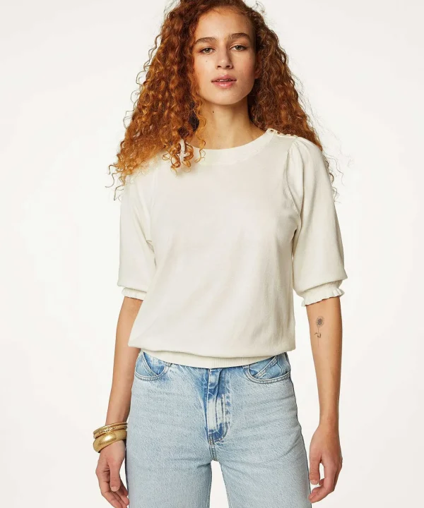 Sweater Shoulder Detail Milly*Fabienne Chapot Hot