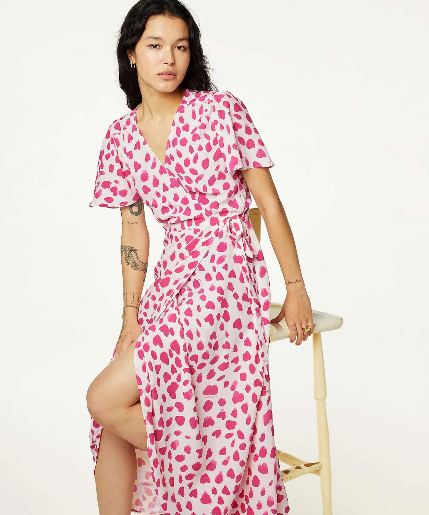 fabienne_chapot_wrap_dres_2-1.webp Wrap Dress Spot Print Archana*Fabienne Chapot Sale