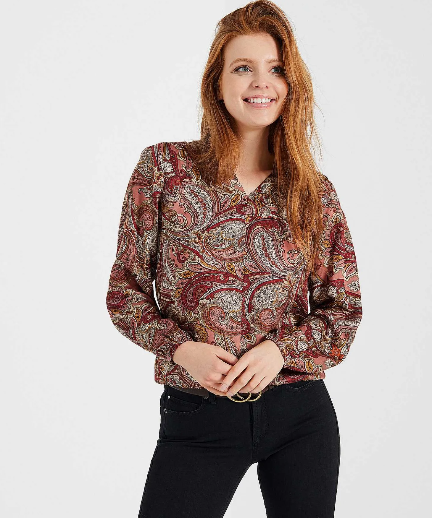 giulia_e_tu_blouse_paisle_3.webp Blouse Paisley Print*GIULIA E TU Cheap