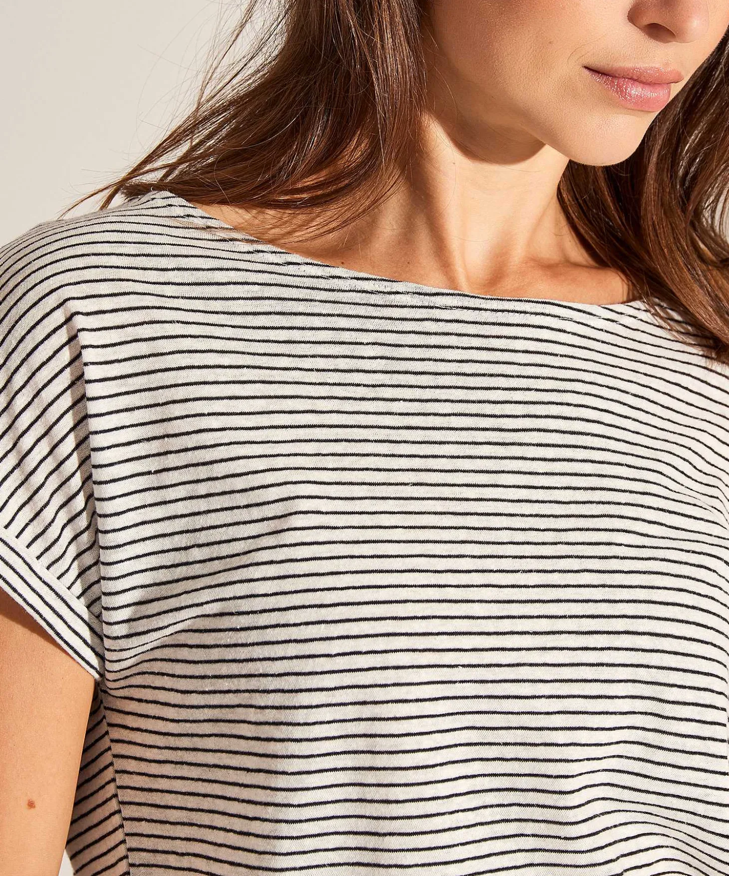 giulia_e_tu_boat_neck_shi_0.webp Boat Neck Shirt Fine Stripes*GIULIA E TU Outlet