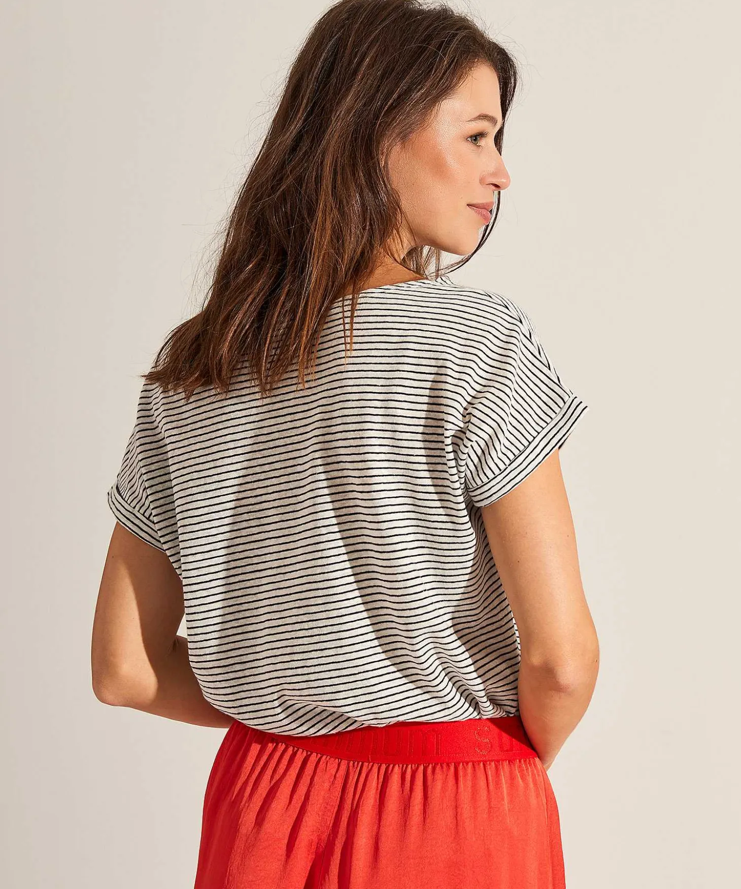 giulia_e_tu_boat_neck_shi_2.webp Boat Neck Shirt Fine Stripes*GIULIA E TU Outlet