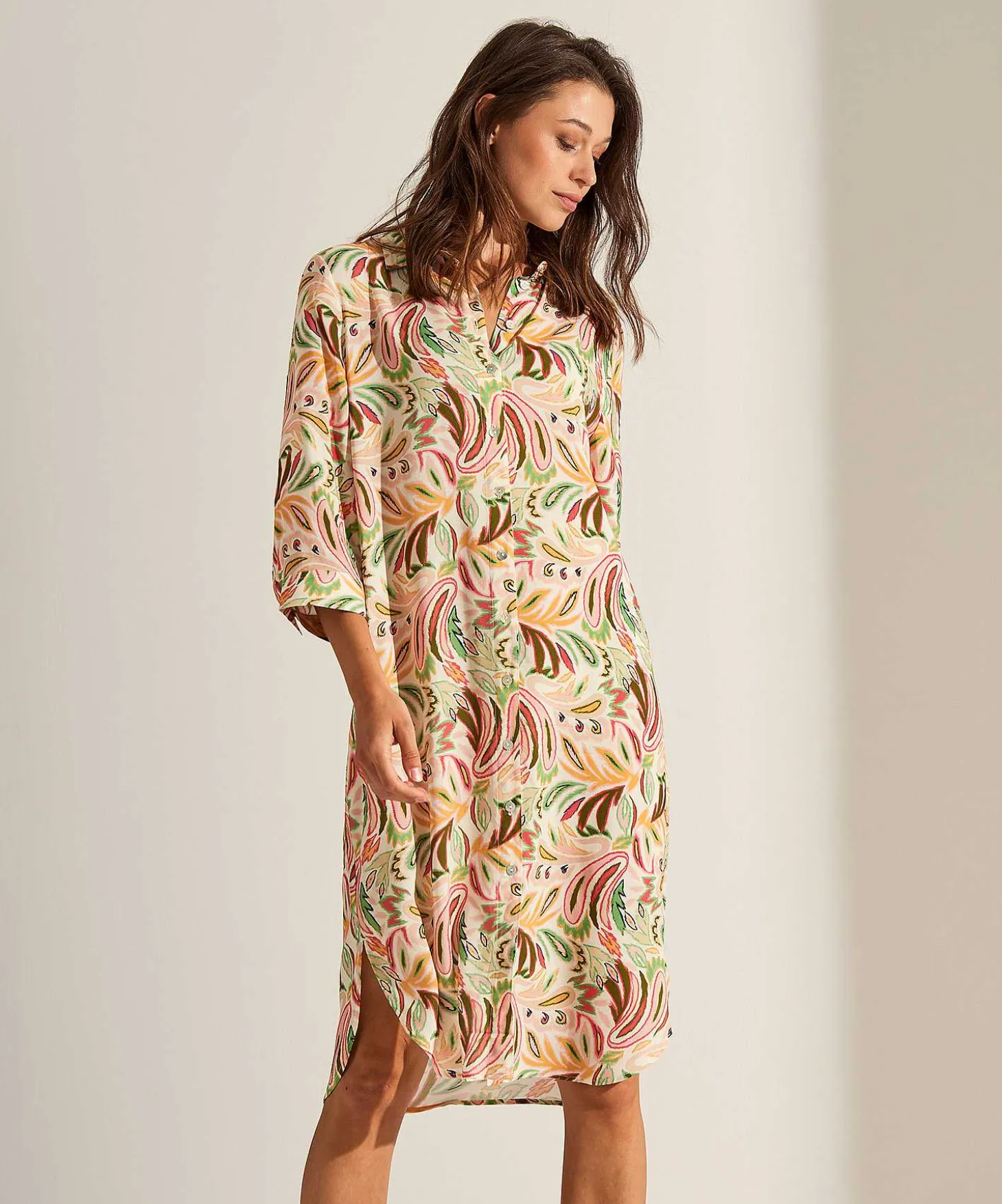 giulia_e_tu_button_down_d_0.webp Button Down Dress Pastel Paisley*GIULIA E TU Fashion