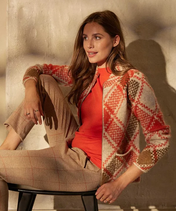 Cardigan Wool Mix Fancy Argyle*GIULIA E TU Online
