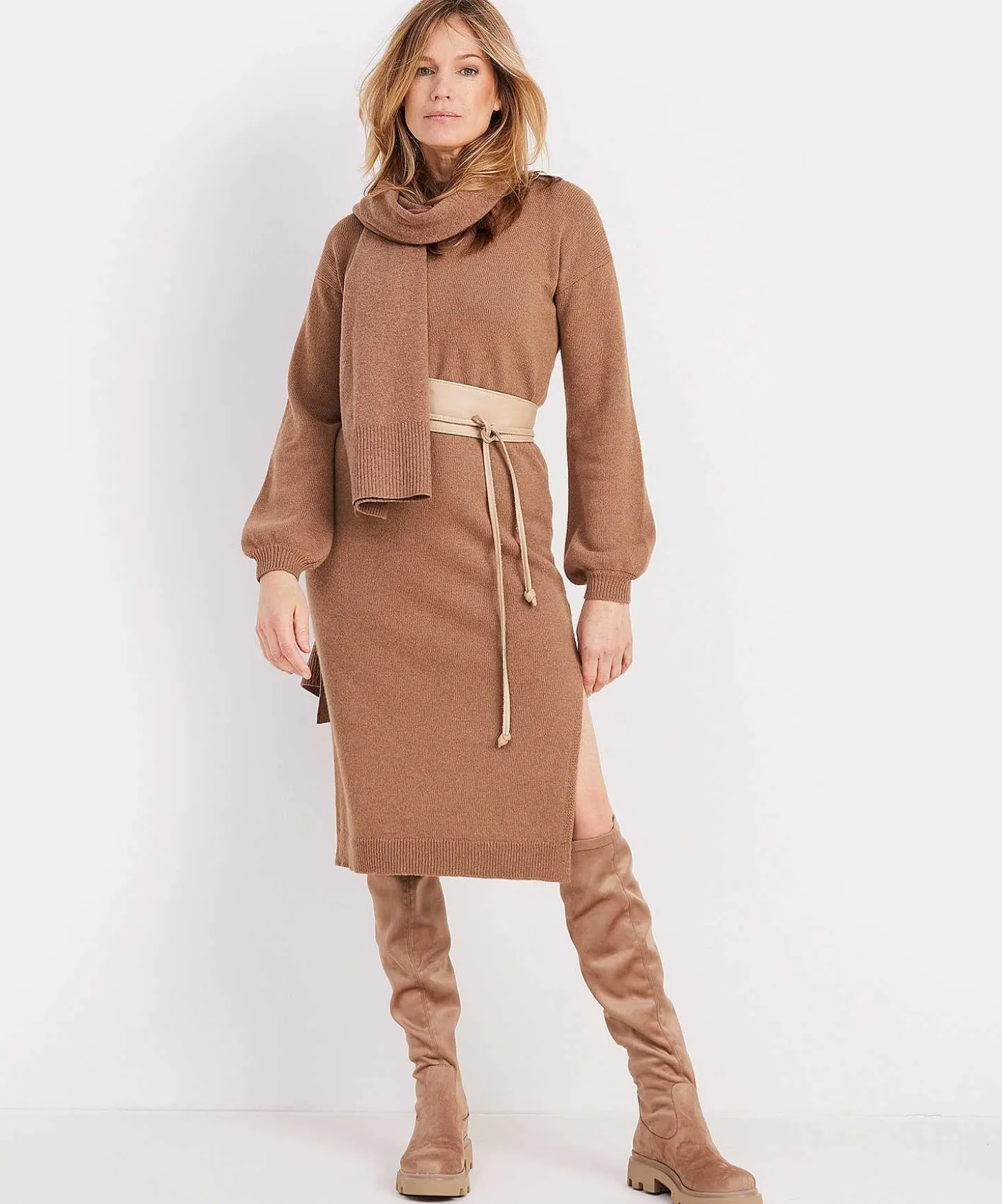 giulia_e_tu_dress_balloon_2.webp Dress Balloon Sleeve Wool/Cashmere*Giulia e Tu Store