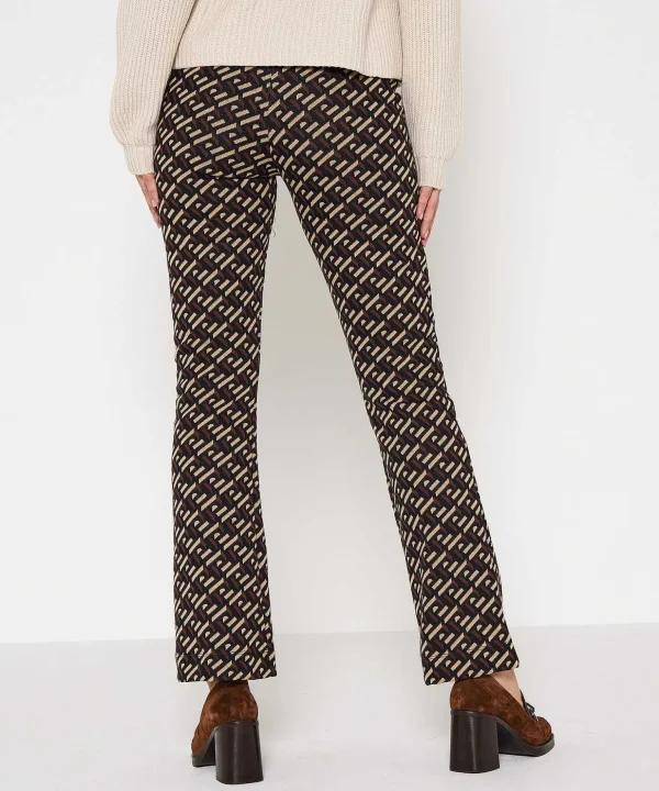 Flared Trousers Graphic Jacquard*GIULIA E TU Flash Sale