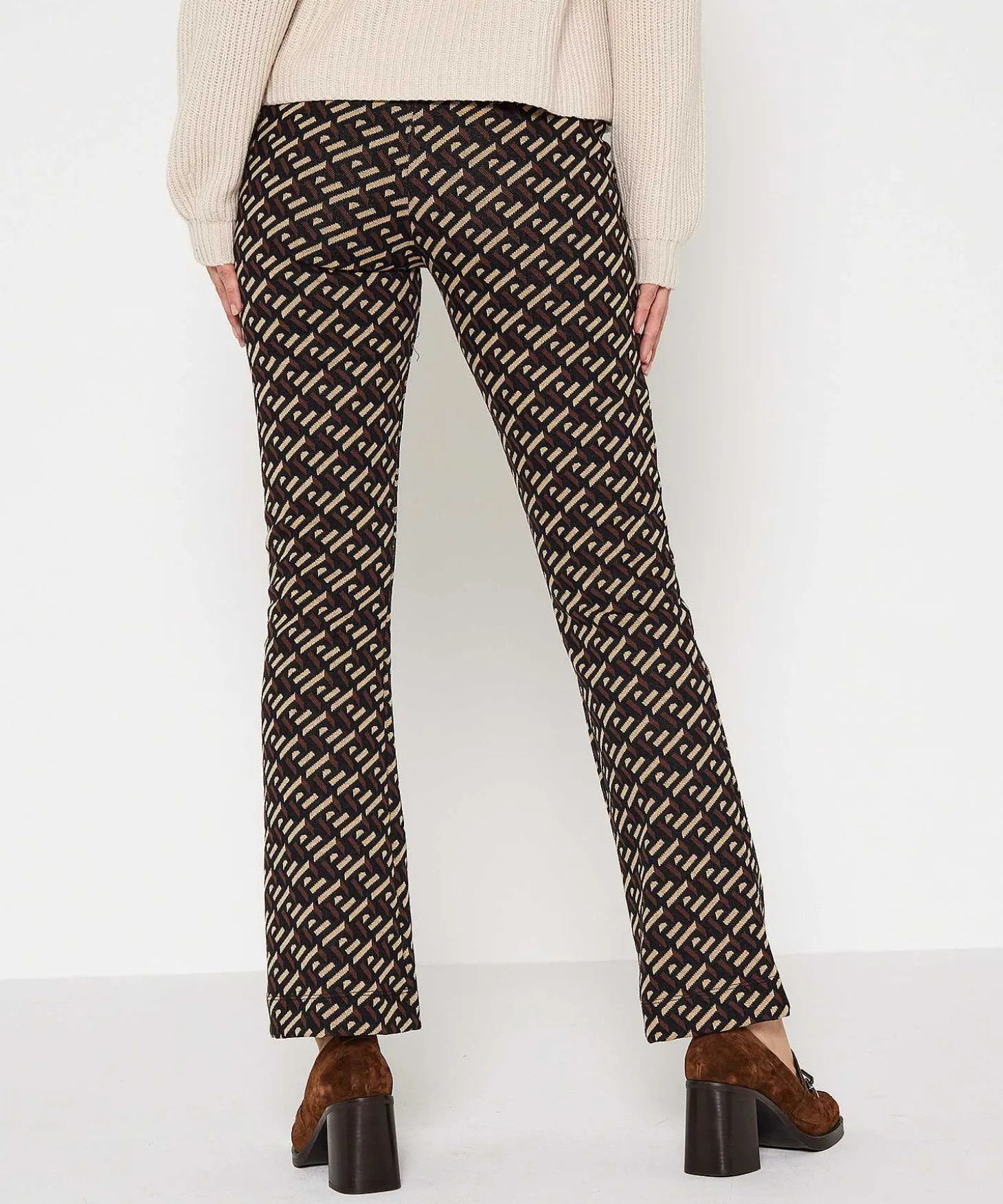 giulia_e_tu_flared_trouse_2.webp Flared Trousers Graphic Jacquard*GIULIA E TU Flash Sale