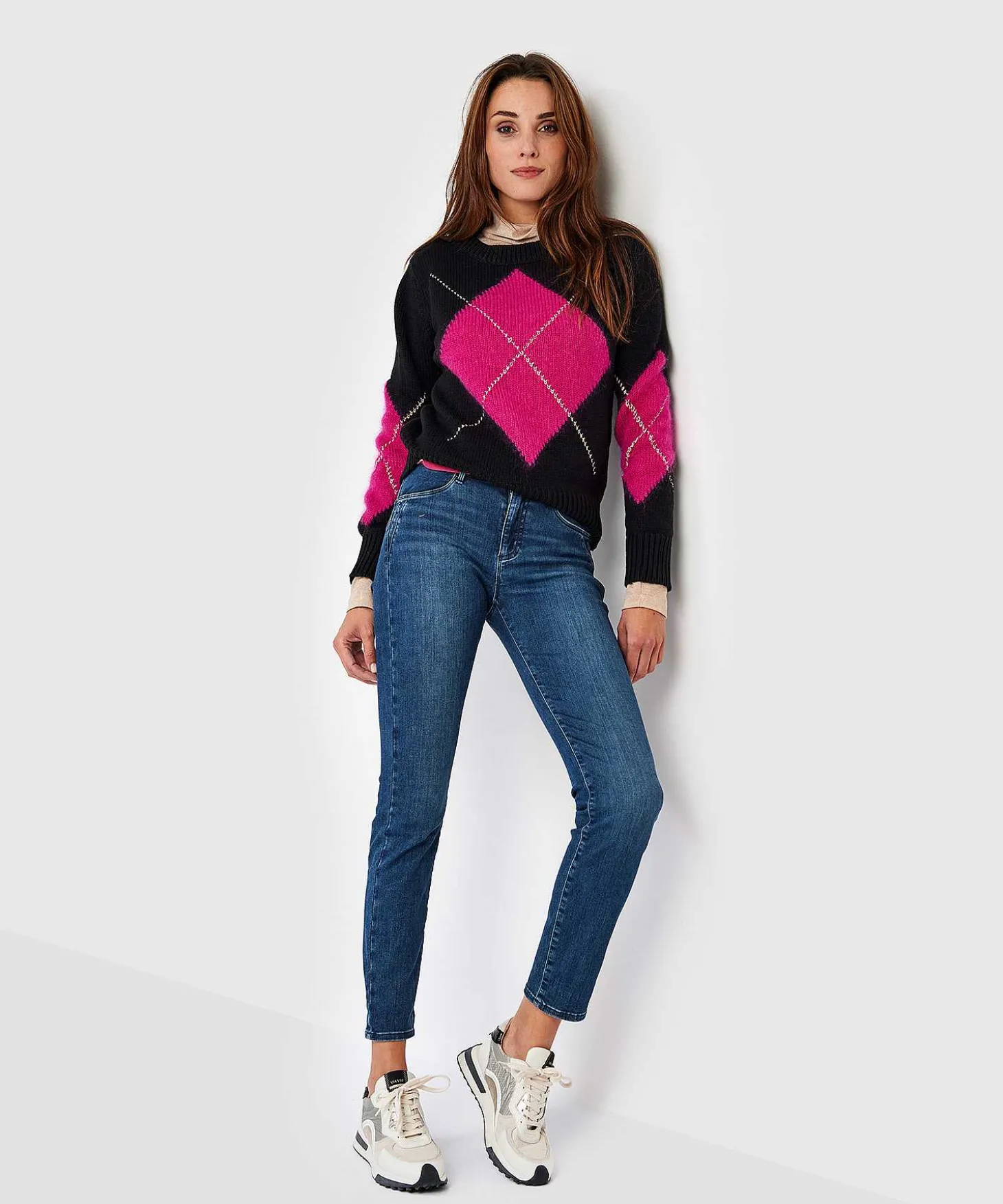 giulia_e_tu_knitted_sweat_1.webp Knitted Sweater Argyle Pattern*GIULIA E TU Cheap