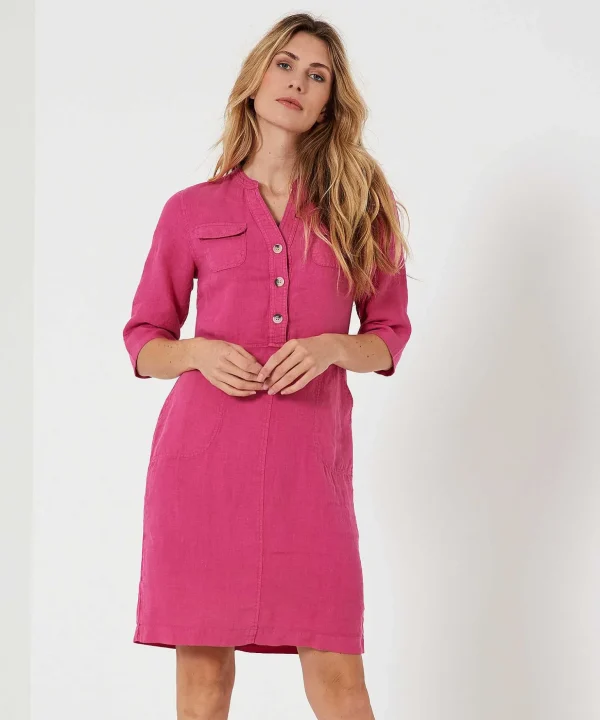 Linen Dress Pockets*GIULIA E TU Cheap