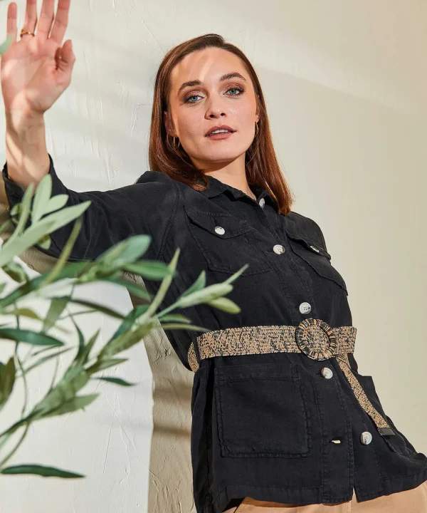 Linen Safari Shirt Jacket*GIULIA E TU Cheap