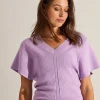 Pointelle Sweater V-Neck*GIULIA E TU Store