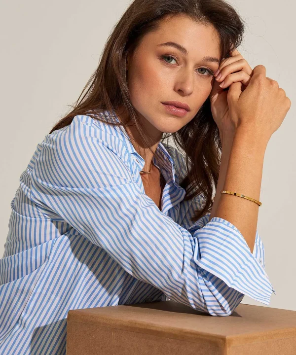 Poplin Blouse Stripe*GIULIA E TU Cheap