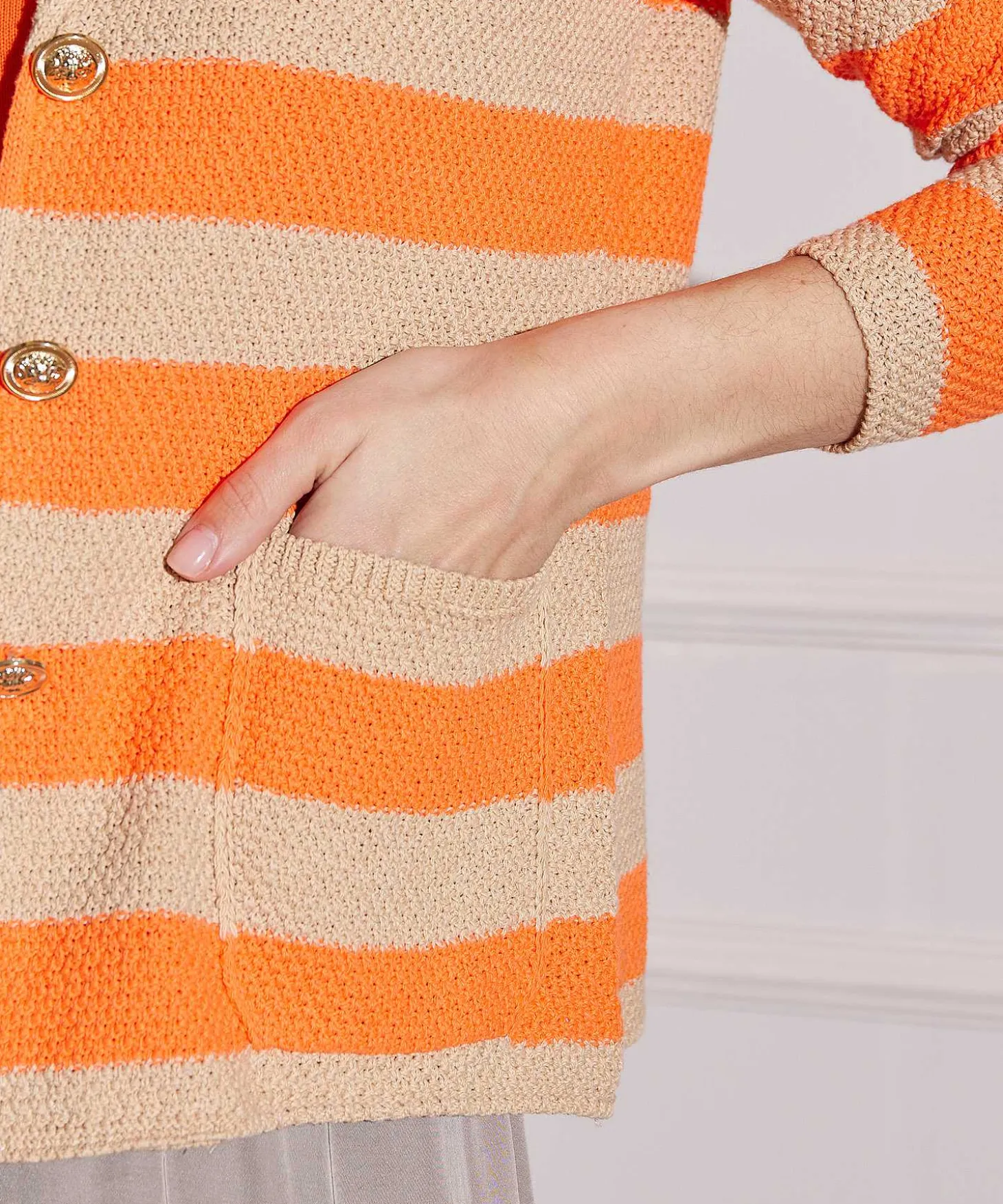giulia_e_tu_relief_blazer_1.webp Relief Blazer Vest Stripe*Giulia e Tu Cheap